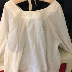White linen blouse